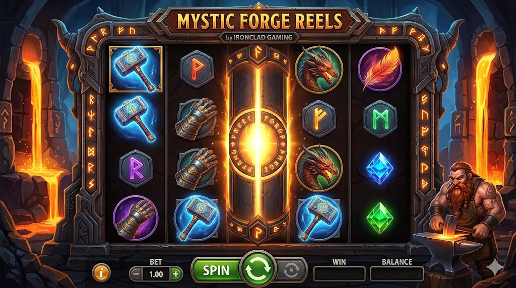 Read more about the article Mystic Forge Reels: Slot Premium dari Ironclad Gaming dengan Mekanisme Unik dan Potensi Maxwin Tersembunyi